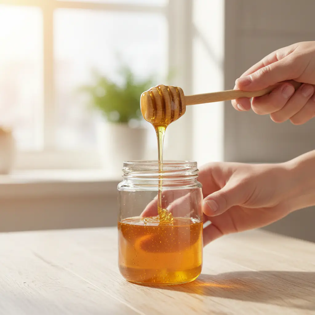 Pouring honey